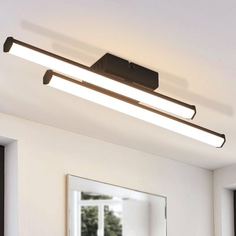GBLY Lampada da soffitto per camera e salotto: Lampada da salotto moderna nera 12W, lampada da camera 3000K, lampada da cucina per design interno, luce bianca calda, illuminazione da soffitto LED