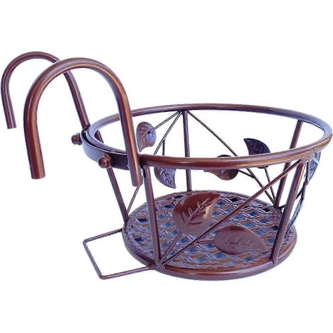Topfhalter-Aufhänger, Hängekörbe für Terrasse, Balkon, Veranda oder Zaunpflanzgefäße zum Zusammenbauen-Bronze (1/5)