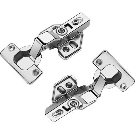 Bisagras ajustables para armario, bisagras con cierre suave para puertas de cocina, puertas ocultas, 2 piezas (1/4)