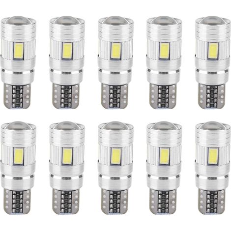 T10 5630 6SMD W5W Fehlerfreie Canbus-LED-Lampe – 10er-Pack (1/5)