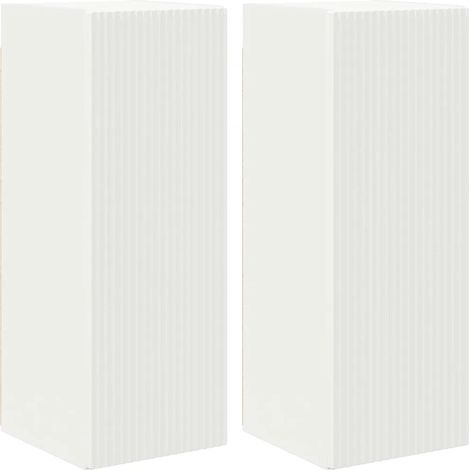 Meuble TV mural moderne fonctionnel 30 x 31 x 80 cm style minimaliste en bois d'ingénierie blanc