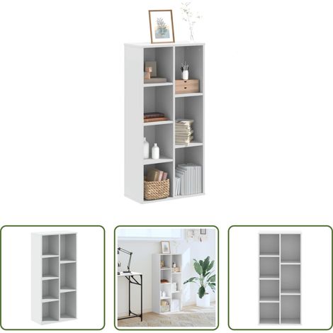 vidaXL Étagère bois - Bibliothèque blanc 50x25x105 cm bois d'ingénierie (1/5)