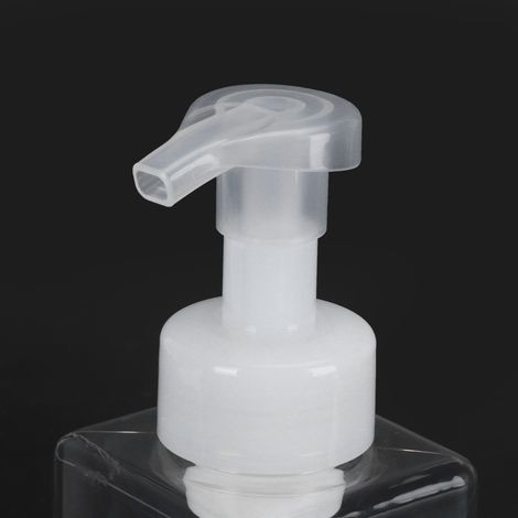 Lot de 4 flacons-pompes transparents de 250 ml pour savon moussant, rechargeables et parfaits pour les voyages. (1/5)