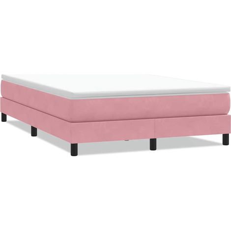 Maison Exclusive - Sommier à lattes de lit sans matelas rose 160x220 cm velours