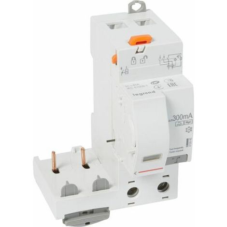 Bloc différentiel adaptable à vis DX³ pour disjoncteur 1 module par pôle - 2P 230V - 40A - typeF 300mA - LEGRAND