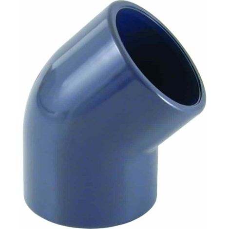 Coude PVC-U 45° 20 mm PN16 : Raccordement Robuste pour Systèmes de Tuyauterie (1/3)