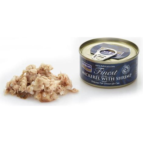 Fish4Cats - Maquereau aux crevettes - Aliment humide pour chat 70 g
