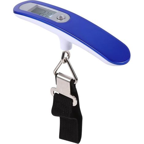 1Pc Portable Travel Hanging Weight High Precision Digital Luggage Scale LCD Screen 50Kg/10G (Blue) (1/5)