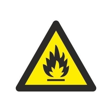 Señal Peligro de Incendio Con Tintas UV Lado 90 mm SEKURECO (Pack de 10) (1/2)