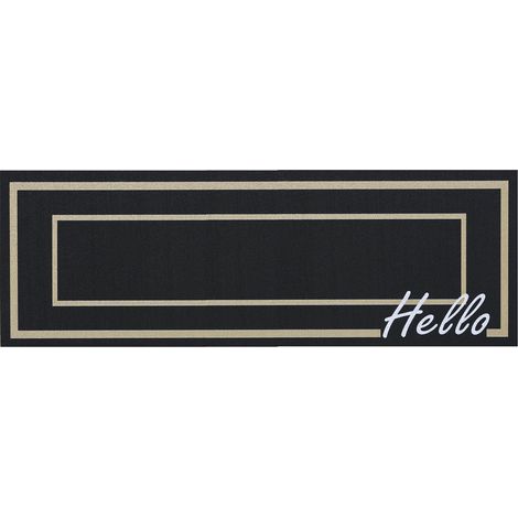 Paillasson en Caoutchouc Recyclé 25x60 cm Protège Marche Tapis d'Entrée Antidérapant  - Des F