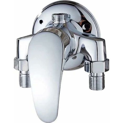 Miscelatore doccia Rubinetto per bagno Monocomando in ottone Miscelatore doccia a parete per bagno Acqua fredda e calda, cromato (1/5)