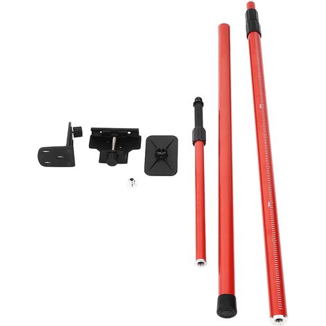 Support télescopique laser 4m, perche extensible pour niveau rotatif rouge, fixation réglable pour chantier, trépied de montage robuste (1/5)