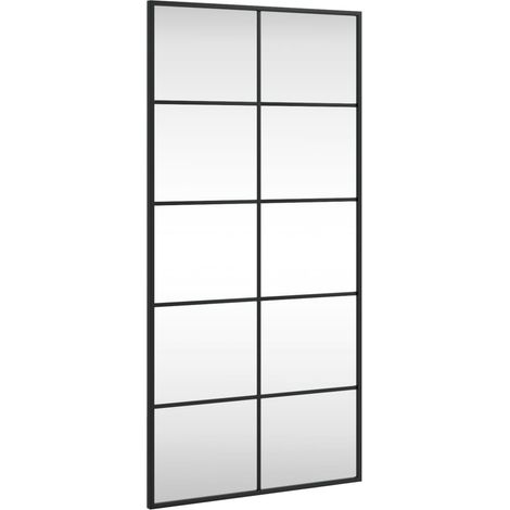 Wandspiegel Schwarz 50x100 cm Rechteckig Eisen vidaXL