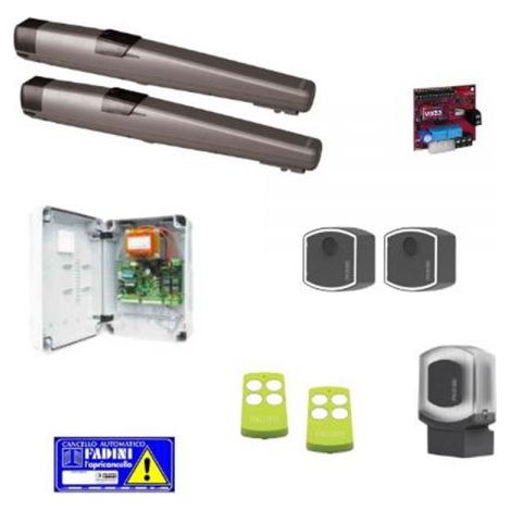 Fadini Kit Dardo 424 per cancelli a battente con ante fino 2,5 metri - 400Kg 24V - 4241K0VL
