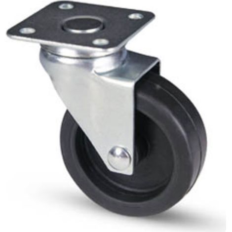 Ruota AVO 220 50x18 rivestimento in gomma nucleo plastica con supporto girevole (1/2)