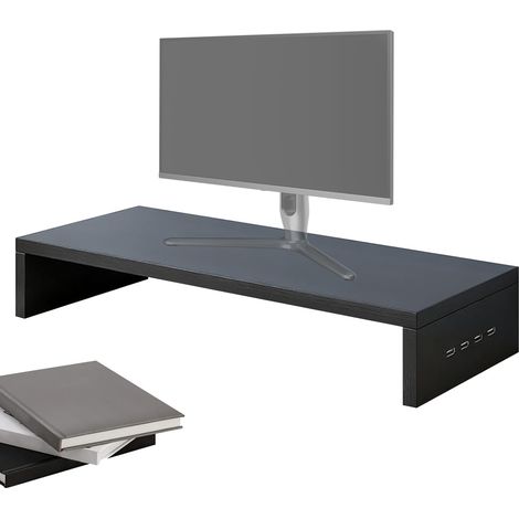 Rehausseur de moniteur – Organiseur de bureau ergonomique – Support de (1/5)