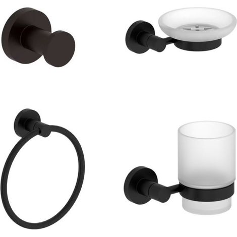 Accesorios de baño JACOB DELAFON Colección Eo negro mate