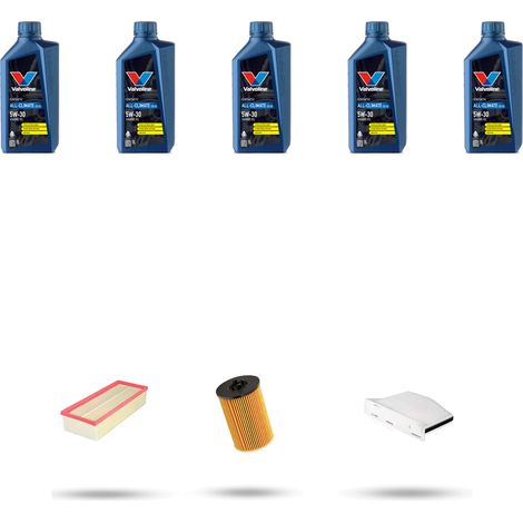 Kit tagliando 3 FILTRI e 5L OLIO compatibile con Skoda YETI (5L) 2.0 TDI 81Kw Dal 2009 (1/5)