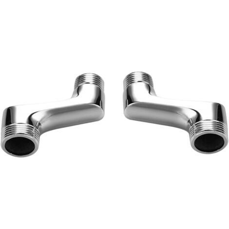 1Pair Raccord Contre Coudé Douche,Raccord Laiton Coudé RéDucteur,Bras Pivotant RéGlable,Raccord Mural Contre Coudé,Raccord Excentré 1/2 3/4,Chrome A (1/2)