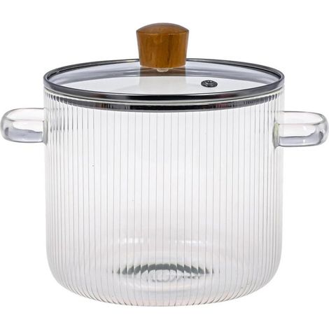 1,6-Liter-Glasauflaufform mit Deckel, hitzebeständig, aus hochwertigem Borosilikatglas, zum langsamen Garen. (1/5)