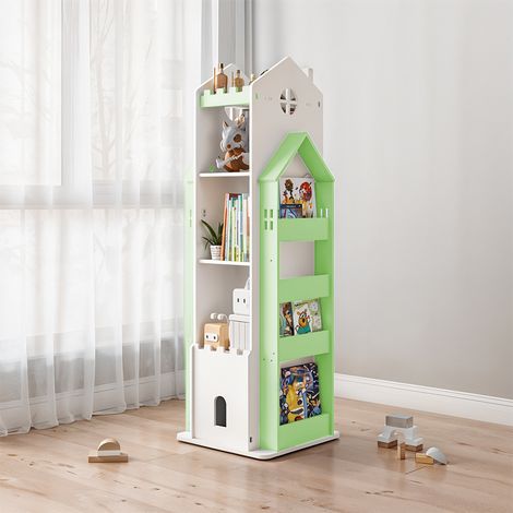 5-Tier Castle Kids Rotating Bookshelf (1/3)