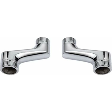 Accesorio de codo para ducha, accesorio reductor de codo de latón, brazo giratorio ajustable, accesorio de codo para pared, accesorio descentrado 1/2 3/4, cromo A, TRIMEC (1/3)