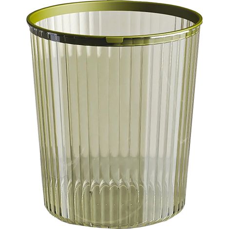 Transparenter Kunststoffeimer mit Druckringverschluss, ideal für Zuhause, Wohnzimmer, Küche, Toilette, Badezimmer, Schlafzimmer und Büro. Hellgrün.