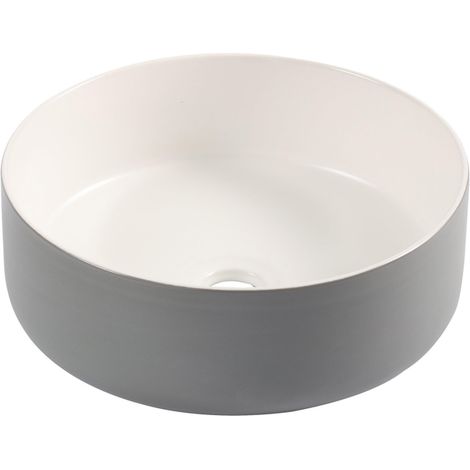 Differnz Mira vasque - 36x36x12cm - céramique - gris