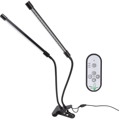 Ansteckbare LED-Pflanzenlampe, USB, Vollspektrum-Pflanzenlampe, einstellbare Intensität, für Sämlinge, 30 W (zwei Köpfe), längliche Form. (1/5)