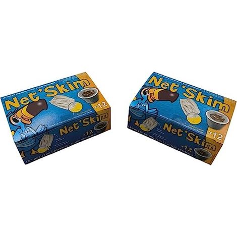 24 x Net'Skim - Pré Filtres Jetables pour Panier Skimmer universels Piscine & Spa - Lot de 24 Netskim - Made in France (1/2)