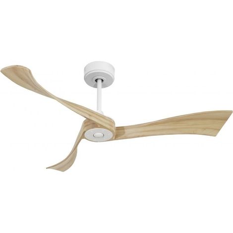 Twist , Ventilateur déstratificateur d'air, pales bois clair 132 Cm, moteur blanc sans lumière (1/2)