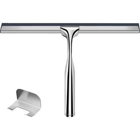 Grattoir de douche Grattoir à verre Grattoir de douche en acier inoxydable avec (1/5)