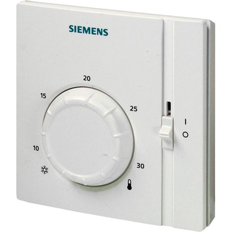 Siemens – Thermostat d'ambiance marche/arrêt 24-250V – Plage de réglage 8-30°C – Pour chauffage et climatisation – Installation facile (1/5)