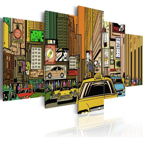 Quadro - Vie di New York in un fumetto - 200x100 (1/4)