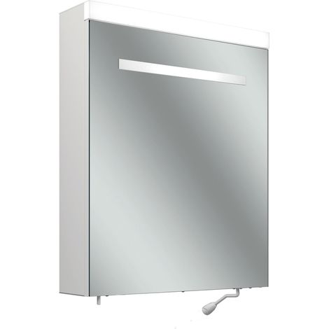 Armario con espejo LED Schneider CARE, 595x727mm, bisagra de (1/4)