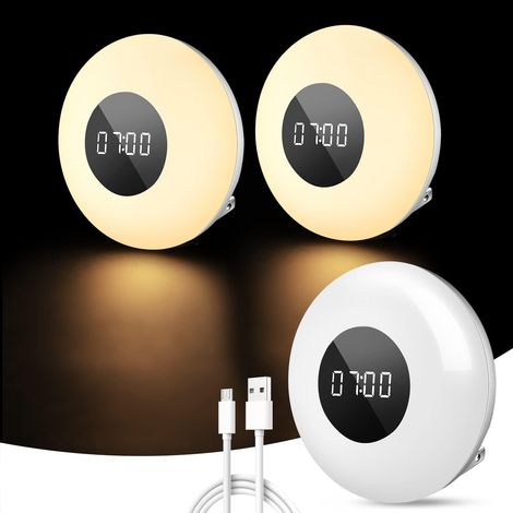 Veilleuse Enfant, Veilleuse Prise Electrique, 3 Couleurs & 10 Niveaux de Luminosité Veilleuse Led avec Horloge, Veilleuse BéBé TéLéCommande (1/5)