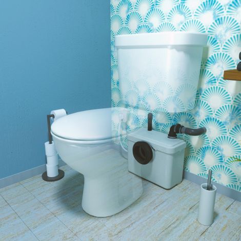Aquassistances – Broyeur WC 400W – Relevage vertical 3m – Installation facile pour espaces confinés – Fabrication française (1/5)