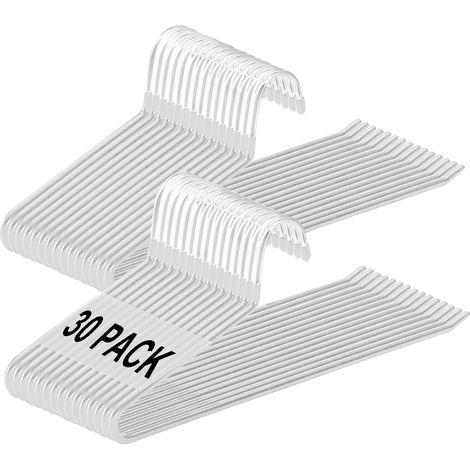 Perchas, diseño que ahorra espacio, alta capacidad de carga, color blanco. (1/2)
