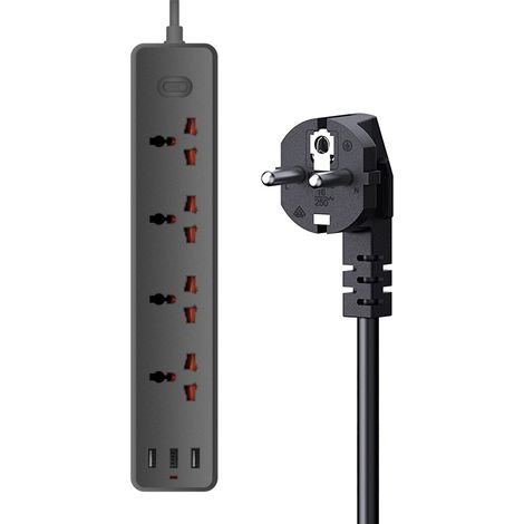 Multiprise USB Tonchean, avec 4 prises + 3 ports USB-A, multiprise de bureau USB avec interrupteur, câble de 1,2 m, protection contre les surcharges Pro (1/5)