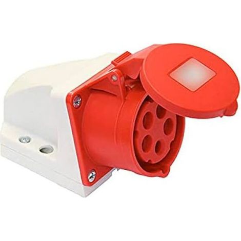 Bases Muraux - - IP 44 - 3P N T - 32A - 400V - Blanc (1/3)