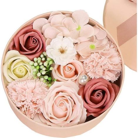 Fleur De Savon - Rose Artificielle En Savon Naturel Non Toxique - Pour Mariage Fête Des Mères Saint Valentin - Coffret Cadeau ×1 (1/5)
