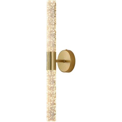 Applique murale LED élégante style nordique, en forme de bulle de cristal, dorée (1/5)