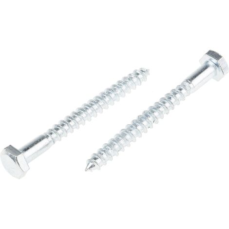 Vis tire-fond, 6mm x 60mm, en Acier, en Acier trempé ( Prix pour Sachet de 50 )