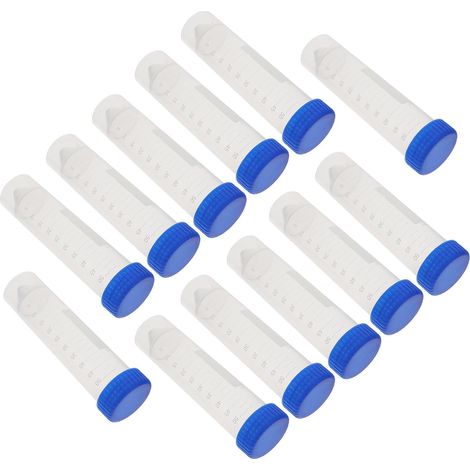 Bouchon à Vis 50 Tubes 50 Ml en Plastique à Centrifuger Autoportants Design Transparent à Haute Transparence Couleur Aléatoire pour Tests de Laboratoire (1/5)