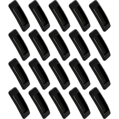 Poignée adhésive pour meuble, ABS noir, lot de 20 pièces (1/5)
