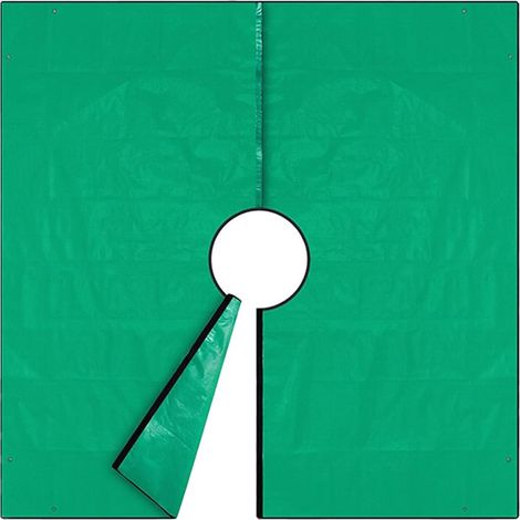 Bâche de jardin pour la taille des arbustes avec ouverture de travail - 60 cm pour une taille propre et un ramassage facile des feuilles, imperméable avec crochets d'angle robustes (1/5)