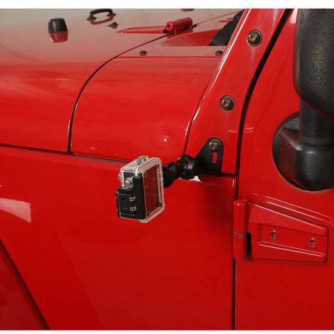 Suitable for 07-22 Jeep Wrangler JK left hood corner action camera bracket (1/4)