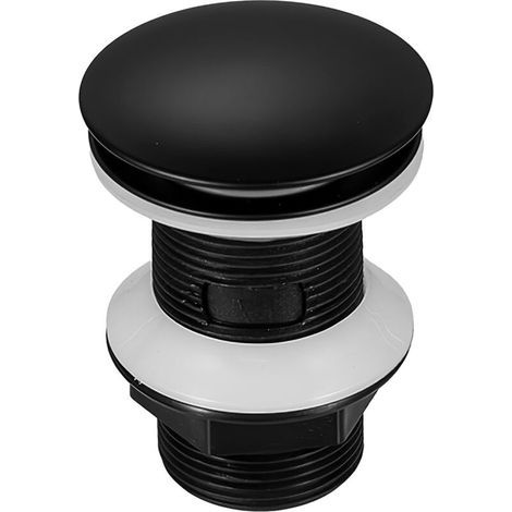 Tapón de desagüe universal Ulisem para lavabo, tapón de desagüe para lavabo de baño, tapón de desagüe para fregadero y lavabo (negro mate) (1/4)