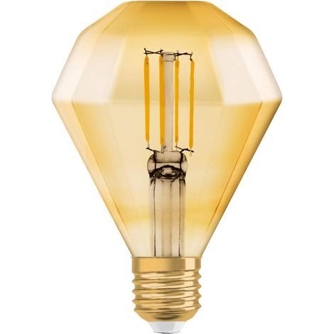 E27 Diamond Shape Gold LED Filament Bulb 4.5W Warm White 2500K Indoor (1/5)