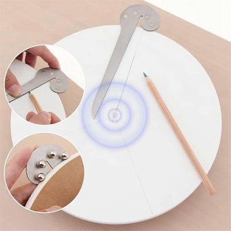 Calibre de positionnement du centre d'un cercle en acier, calibre de traçage de positionnement -- (1/5)